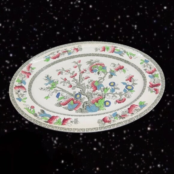 Johnson Brothers Indian Tree Oval Serving Platter Dish Large Painted Ceramic 12” - Picture 13 of 13